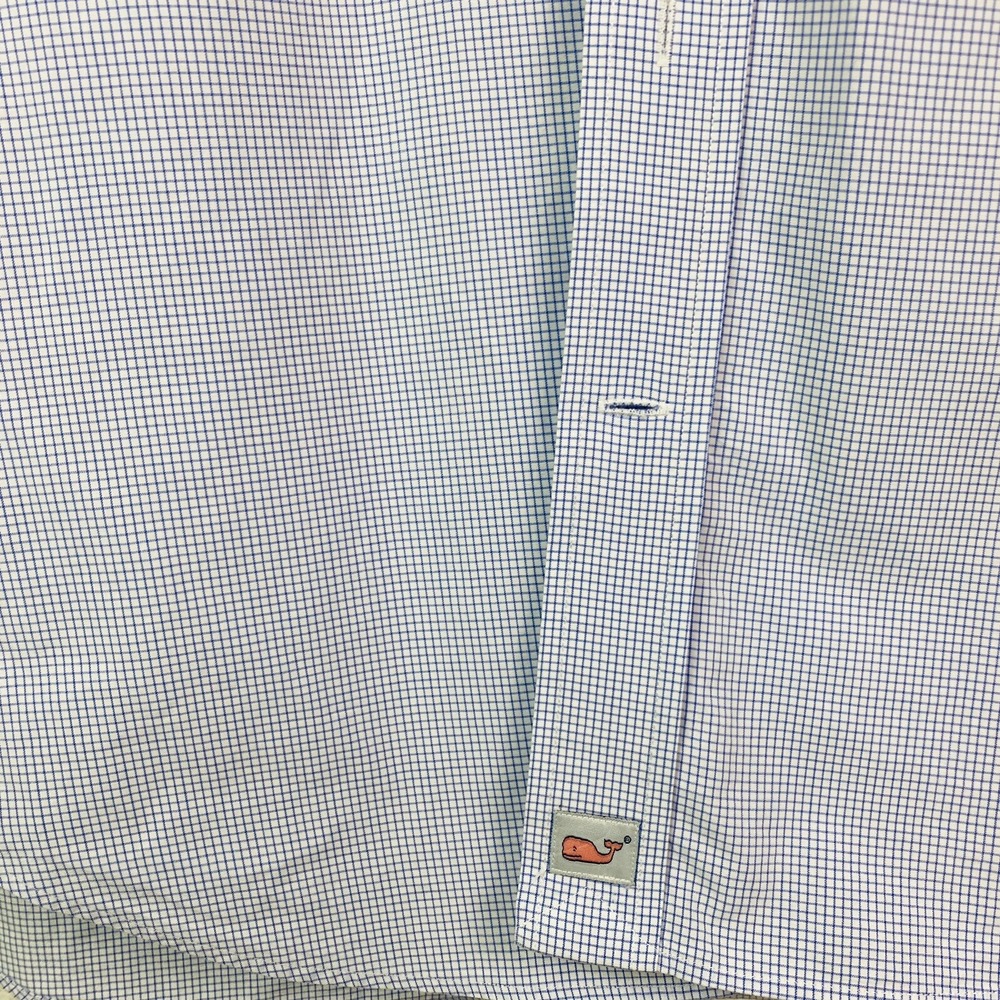 Vineyard Vines Mens Shirts‎ Large L/S Blue White Check Murray Shirt 100% Cotton - Picture 7 of 10